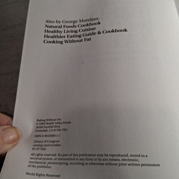 BAKING WITHOUT FAT - George Mateljan - Health Valley Foods 1993 - Picture 8 of 13